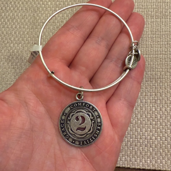 NWT Alex and Ani Numerology Number 2 Silver Bangle Bracelet - Picture 4 of 5